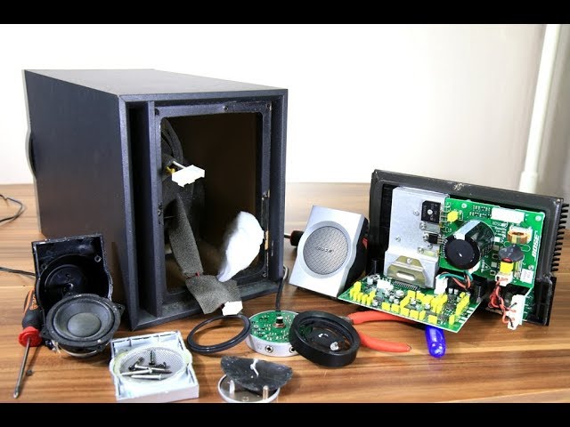 Look inside Bose companion 3 Speaker system PART 1 - YouTube