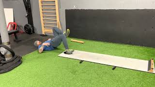 Single Leg Hamstring Slide Board Curl