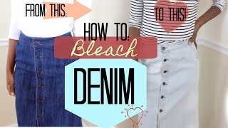 DIY: How to Bleach Denim Skirt