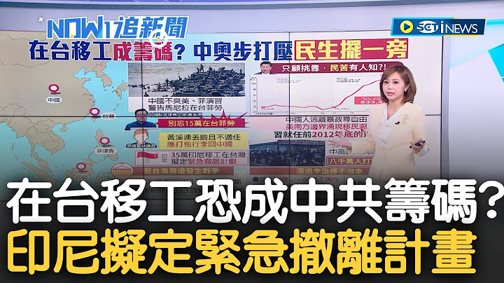 在台移工成籌碼? 中國出奧步打壓"民生擺一旁" 印尼35萬在台移工擬定"緊急撤離計劃"｜主播 邱子玲｜【17追新聞】20230417｜三立iNEWS - 天天要聞