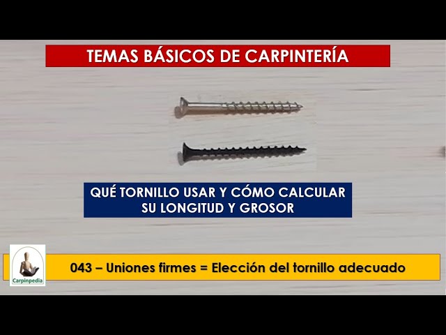 Cómo usar bien los tornillos rosca chapa (Bricocrack) 