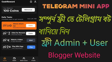 How To Create Telegram Mini Earning Bot And Admin Penal Make Ai And Monetag Ad Earn day