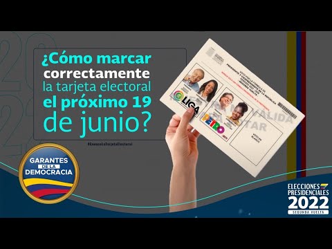 ¿Cómo marcar correctamente la tarjeta electoral el próximo 19 de junio?