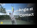 The Angle at Contact in the Tennis Serve