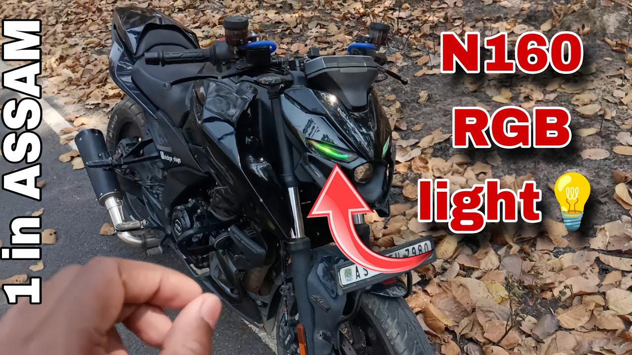 N160 RGB light modification 🔥🔥|| Bluetooth control DRL ❤|| pulsar N160 🥰