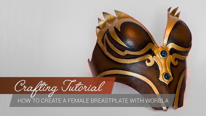 How to make a WORBLA BREASTPLATE for your (Pokemon Leafeon) COSPLAY -  tutorial 