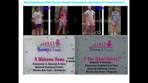 Sing And Dance With Barney Credits Comparison (Screener vs. Final Version) (By: Good Job!)