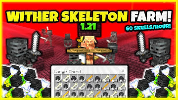 BEST WITHER SKELETON FARM EVER!! (60 SKULLS/H!) In Minecraft Bedrock 1.21