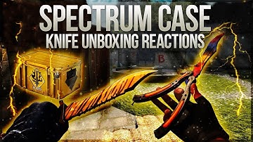 SPECTRUM CASE KNIFE UNBOXING REACTIONS