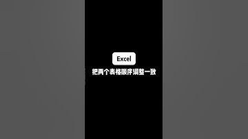Excel 把两个表格顺序调整一致。 #Excel #excel技巧 #办公技巧