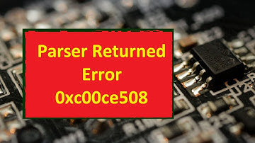 Fix: Parser Returned Error 0xc00ce508 on Windows 11/10