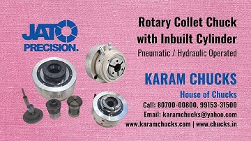Pneumatic Collet Chuck for Grinding with Inbuilt Rotary Cylinder JATO Karam Chucks