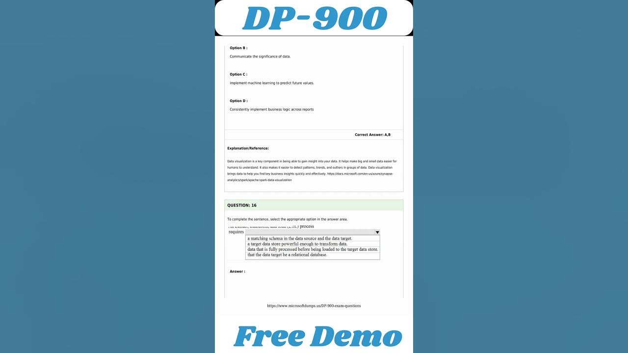 Dp 900 exam dumps microsoft azure data fundamentals youtube