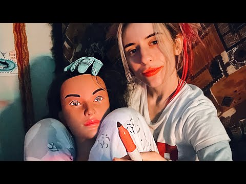 asmr - CHAOTIC draw u + AGGRESSIVE doll head scratch ⚡️🎨