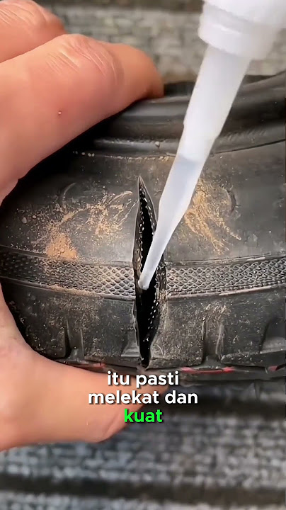 Penambalan ban dengan cara di lem