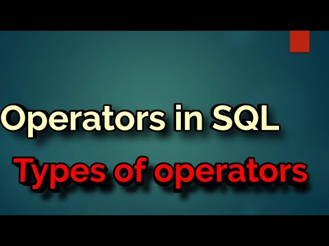 SQL tutorial 13. |Operators in SQL|types of operators in SQL (hindi ...