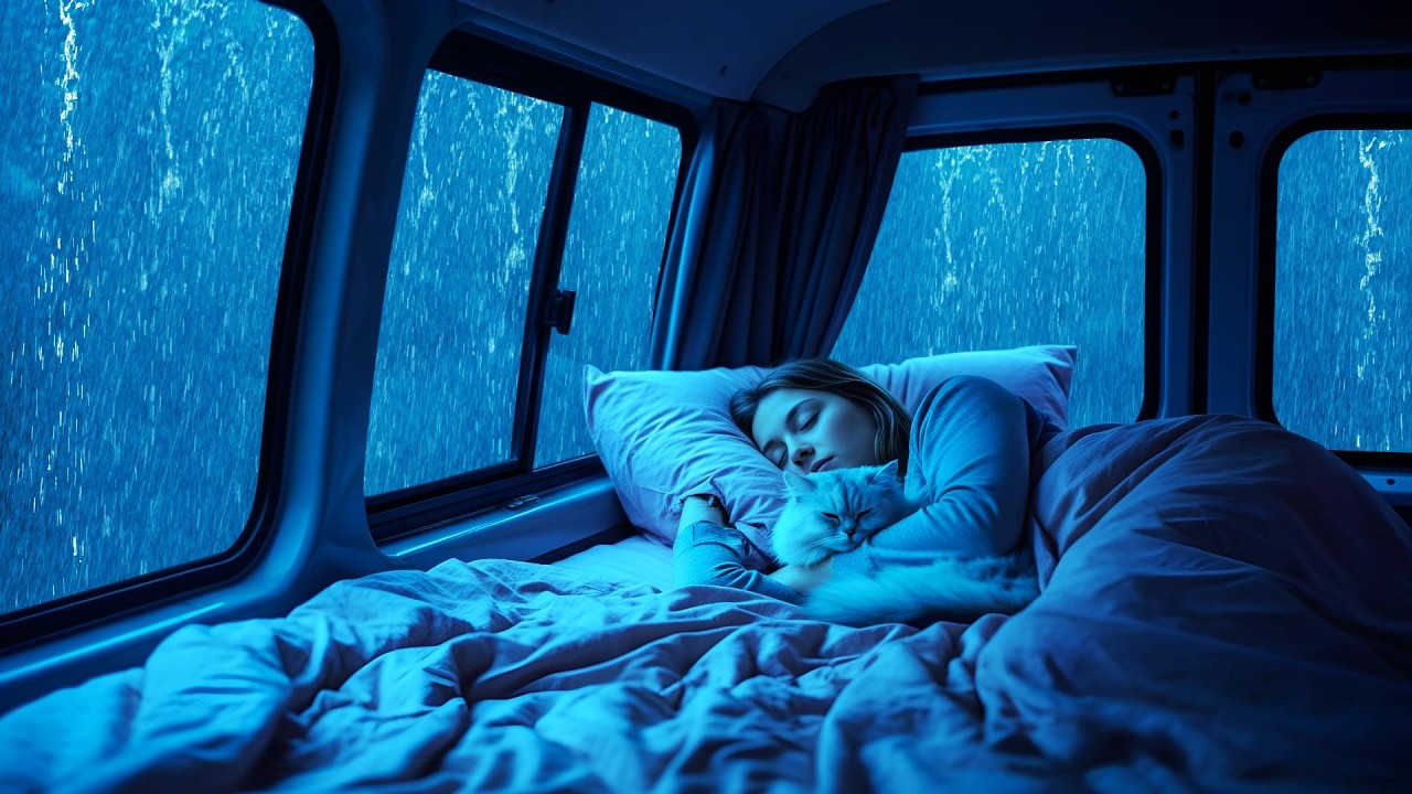 🌧️Intense Storm & Rain in a Cozy Car 🚗🌩️
