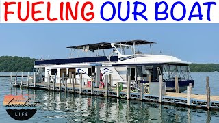 GASSING UP A HOUSEBOAT: Our EPIC Journey To The GAS DOCK