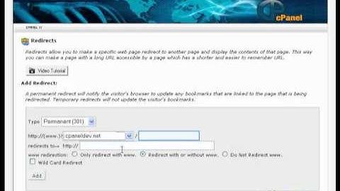cPanel X3 Redirects