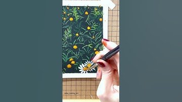Tranh vẽ “Cúc họa mi” xinh xắn…🌼🌿🌱 #tranh #videoshort #daisy #acrylicpainting #acrylicart