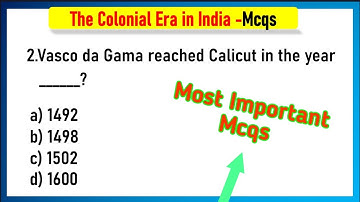 The Colonial Era in India mcq | MCQs-Chapter 4–The Colonial Era in India-Class 8 social science