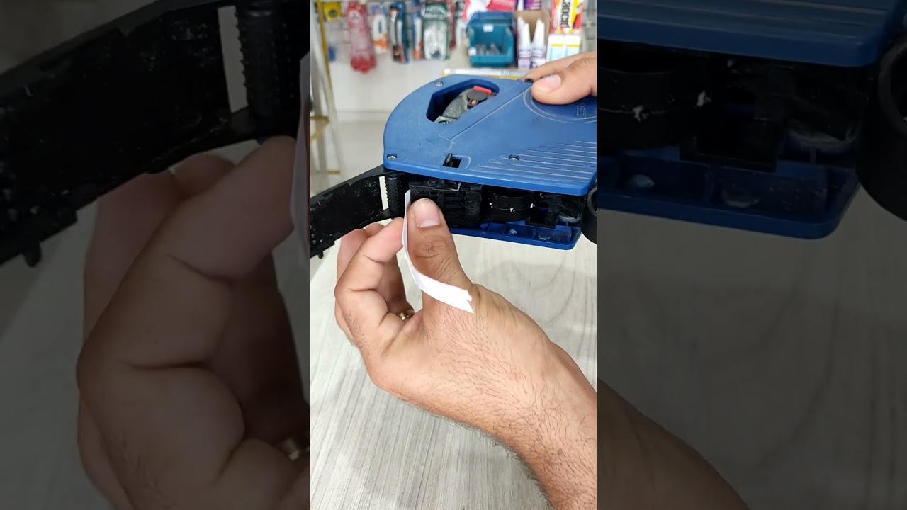 Como colocar etiqueta na Etiquetadora 