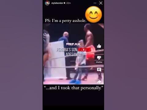 Adesanya responde filho de Poatan que o zoou #UFC - YouTube