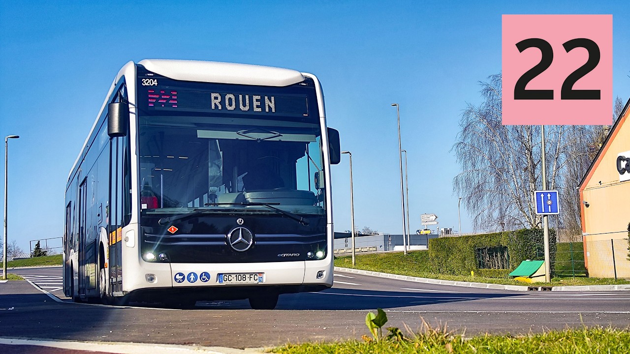 Réseau Astuce -  Ligne 22 direction Barrières de Darnétal (Rouen) - Time lapse
