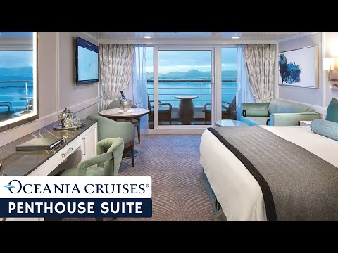Oceania Sirena Penthouse Suite walkthrough tour