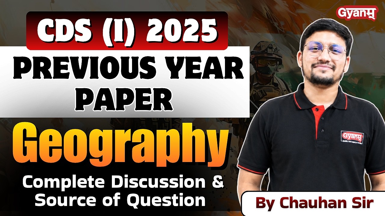 CDS (I) 2025 Geography PYQs With Solutions | Important Questions ...