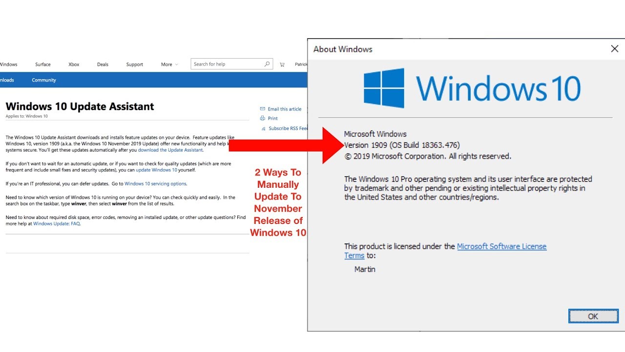 How to Get Windows 10 November 2019 Update Now For Free! (Manually ...