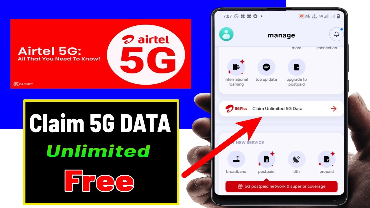 Airtel 5g unlimited data | How to claim airtel 5g unlimited data