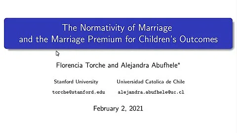 The normativity of marriage and the marriage premium for childrens outcomes