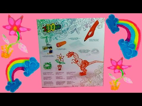 Unboxing Toy 3D creations IDO3D 4 colored pencils. creative toys for children