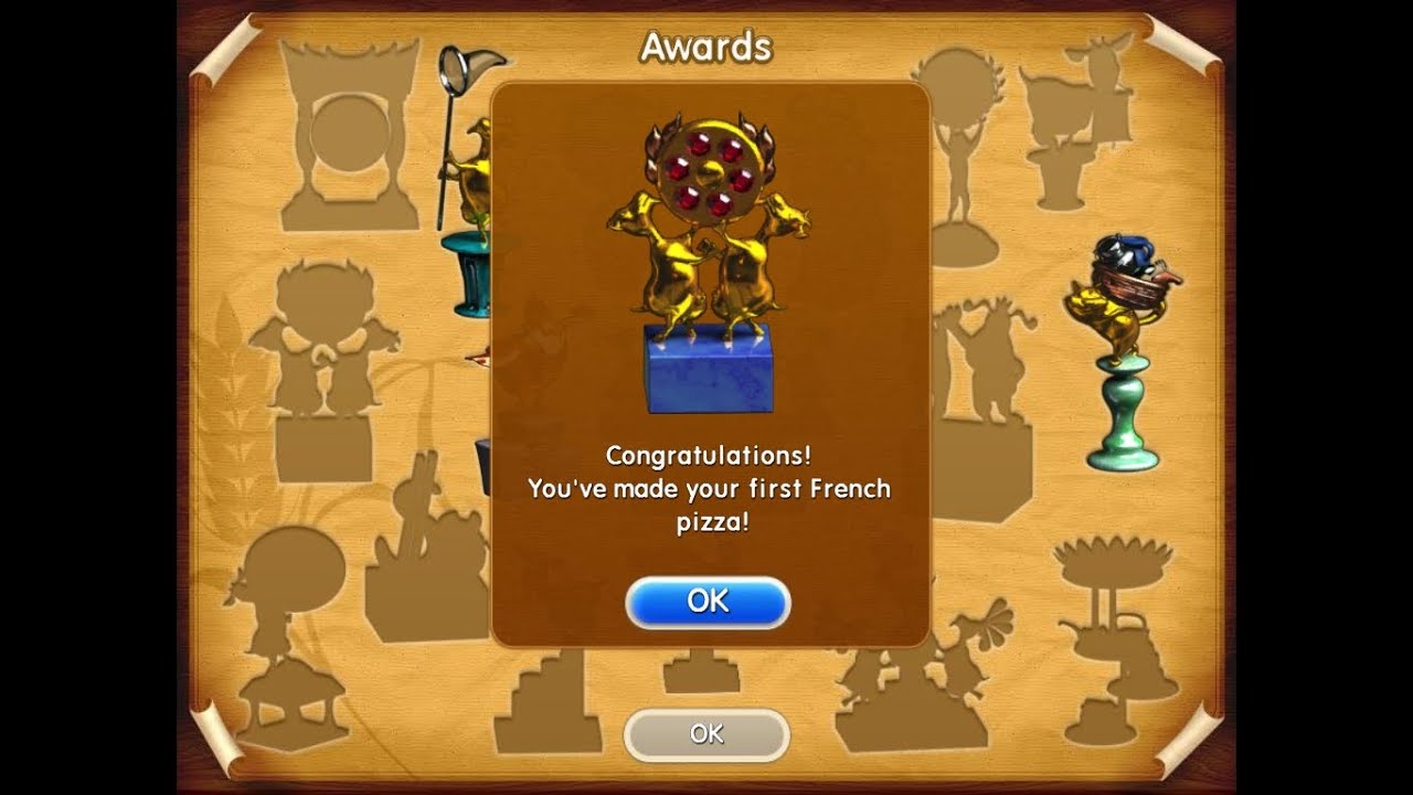 Farm Frenzy Pizza Party only GOLD French street 1 (level 12) Веселая ферма Печем пиццу Французская 1