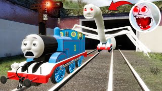 Building a Thomas Train Chased By Cursed Thomas and Friends Train Monster in Garry's Mod