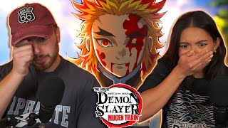 RENGOKU!!🔥(THIS BROKE US😭) - Girlfriend Reacts To Demon Slayer MUGEN TRAIN REACTION + REVIEW!