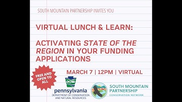 Virtual Lunch and Learn: Activating State of the Region in Your Grant Applications
