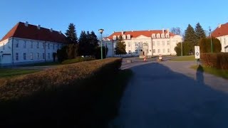 Город (деревня) в котором я живу в Польше. Костёл. BMW E34. Спортивная площадка.
