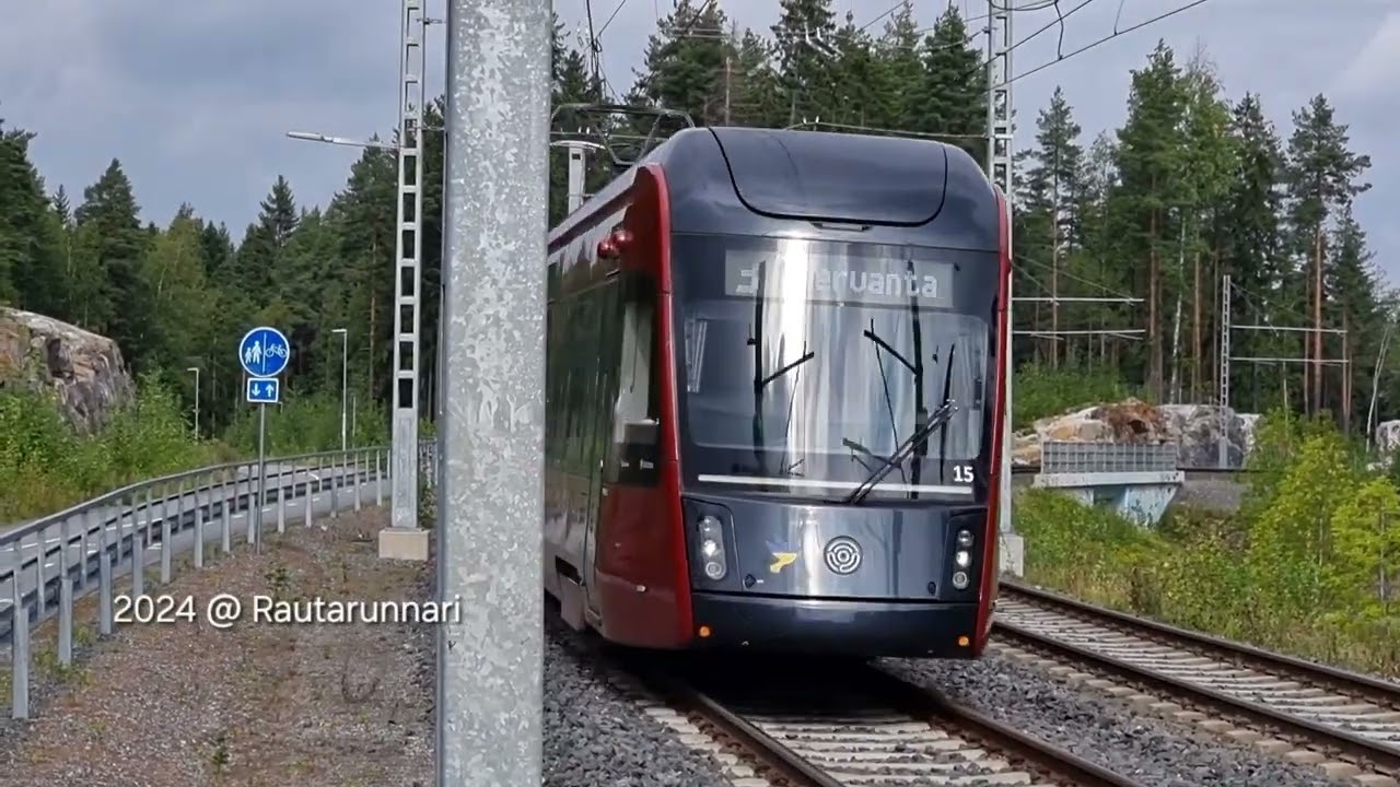 Red Tram Arrive Hallila 🇫🇮 