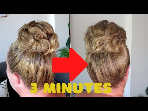 The EASIEST messy bun hair tutorial