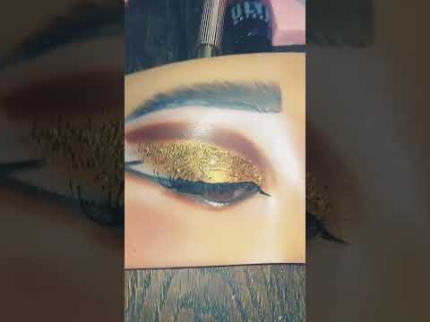ميكاب عيون ذهبي وبني تتوريال ذهبي وبني Mekup 