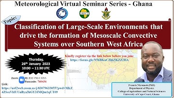 Webinar 16 | Classification Mesoscale Convective Systems over Southern West Africa