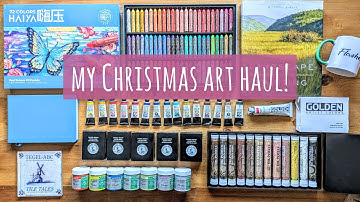 A Christmas Art Haul: Daniel Smith Watercolours, New Flashe Paints, Books & New Haiya Oil Pastels