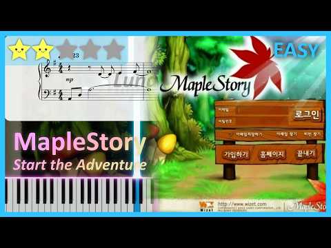 Start the Adventure [Easy ver.] (Note Names) - Maple Story OST