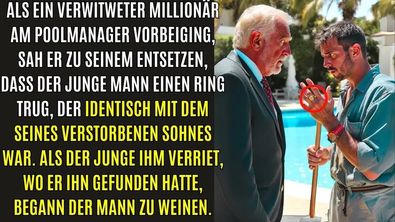 Als er am Bademeister vorbeiging, war ein verwitweter Millionär schockiert, als er sah, dass der jun