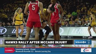 Iowa Hawkeyes women's basketball team rally after a teammate was injured