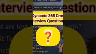 Dynamics 365 CRM Interview Questions | Real-Time Practical Questions #short #shorts #d365crm
