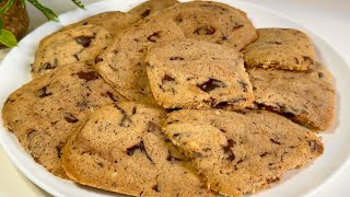15 minutes and DONE! DELICIOUS COOKIES! MELT IN YOUR MOUTH! Easy recipe for cookies with CHOCOLATE!