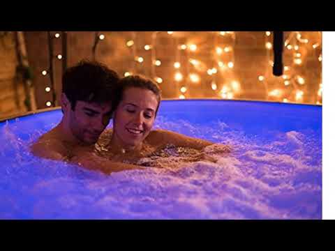 Lay -Z-Spa Paris Hot Tub with LED Lights, Airjet Inflatable, 4-6 Person